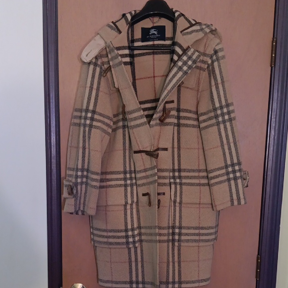 Genuine Burberry Hooded Duffle Coat